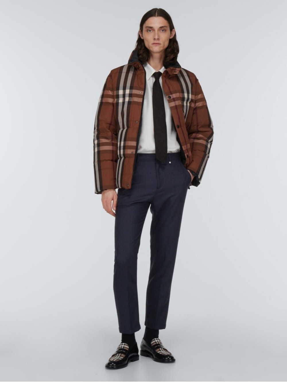 Burberry Men's Ezra straight wool pants
